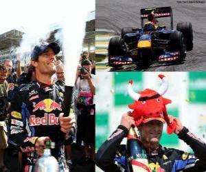Puzzle Mark Webber - Red Bull - Ιντερλάγκος, Βραζιλία Grand Prix 2010 (2 º Classified)
